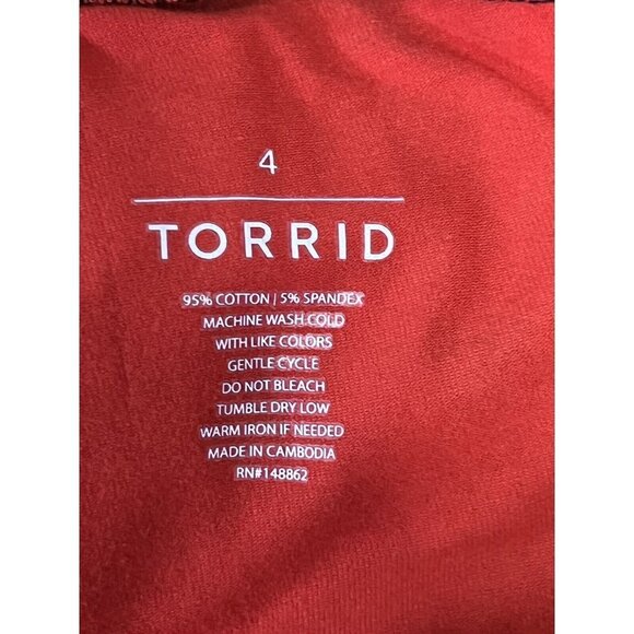 Torrid Legging Pants Red Plaid Full Length Plus Size 4X (26) Stretch New - Picture 10 of 12